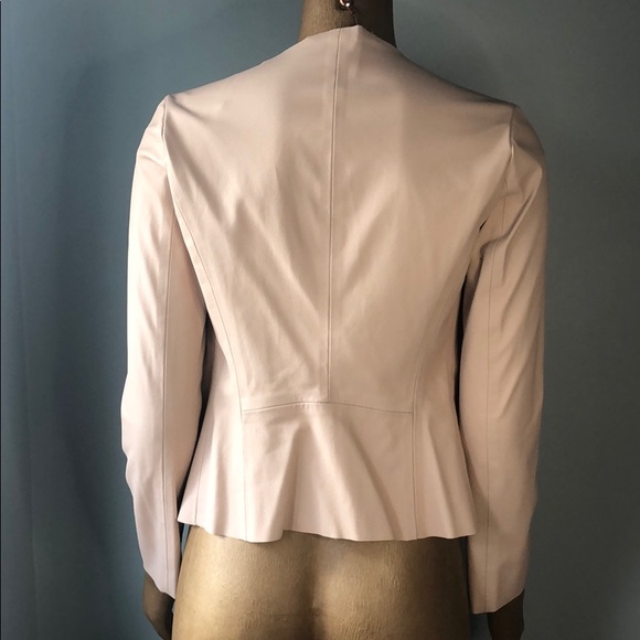 Zara Blush Faux Leather Waterfall Jacket - Picture 3 of 6